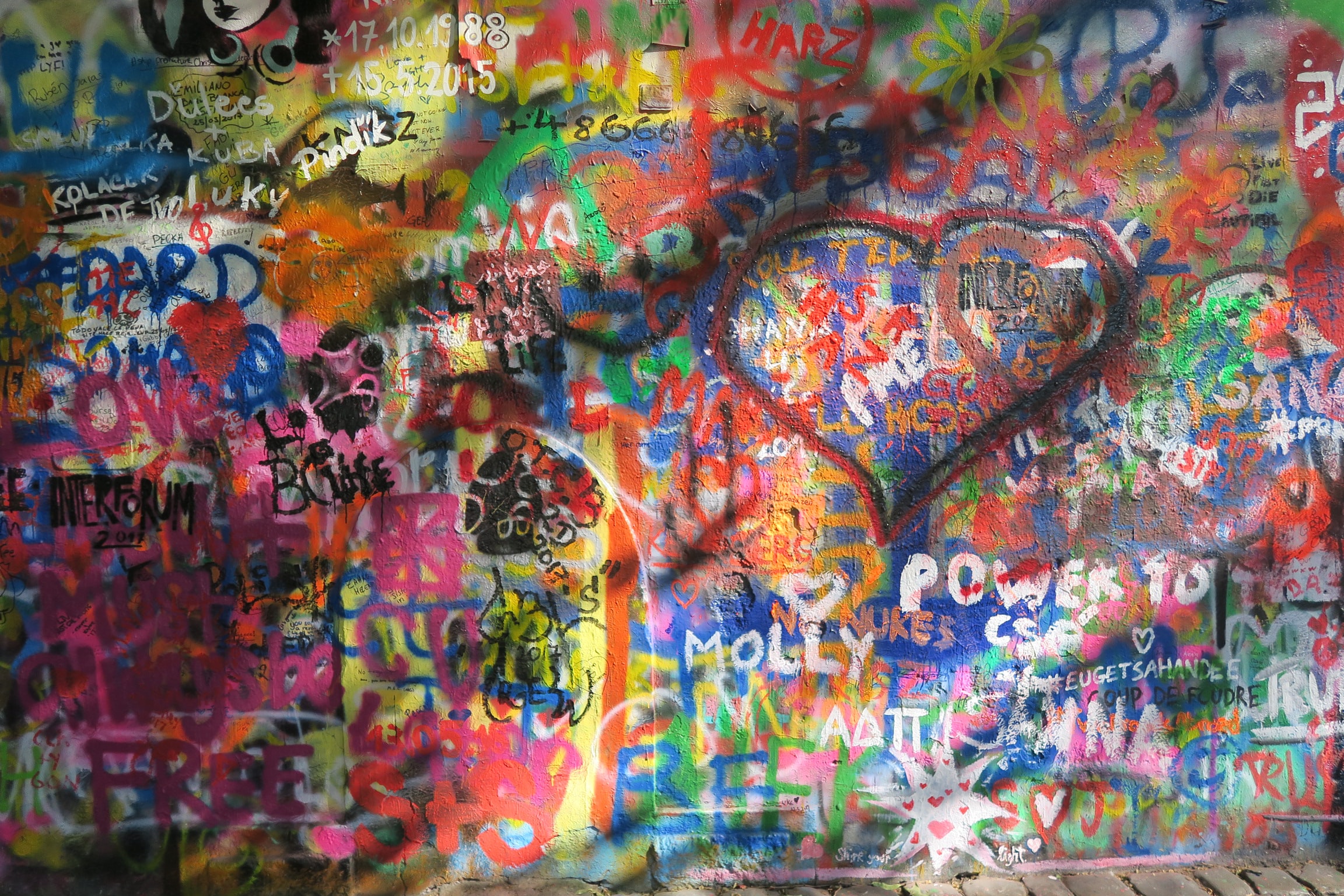 You are currently viewing Graffiti on a wall in a flat